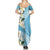 Aloha Hawaii Festive Summer Maxi Dress Frangipani Lace Classic - Turquoise