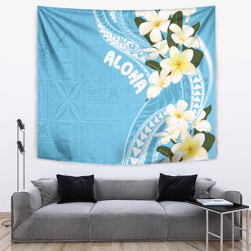 Aloha Hawaii Festive Tapestry Frangipani Lace Classic - Turquoise LT7 Turquoise - Polynesian Pride