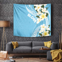 Aloha Hawaii Festive Tapestry Frangipani Lace Classic - Turquoise LT7 - Polynesian Pride
