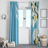 Aloha Hawaii Festive Window Curtain Frangipani Lace Classic - Turquoise LT7 - Polynesian Pride