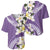 Aloha Hawaii Festive Baseball Jersey Frangipani Lace Classic - Lavender