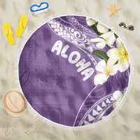 Aloha Hawaii Festive Beach Blanket Frangipani Lace Classic - Lavender LT7 One Size 150cm Lavender - Polynesian Pride