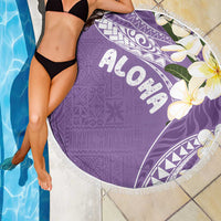 Aloha Hawaii Festive Beach Blanket Frangipani Lace Classic - Lavender LT7 - Polynesian Pride