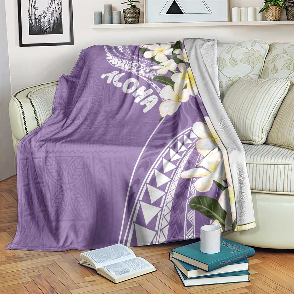 Aloha Hawaii Festive Blanket Frangipani Lace Classic - Lavender LT7 Lavender - Polynesian Pride