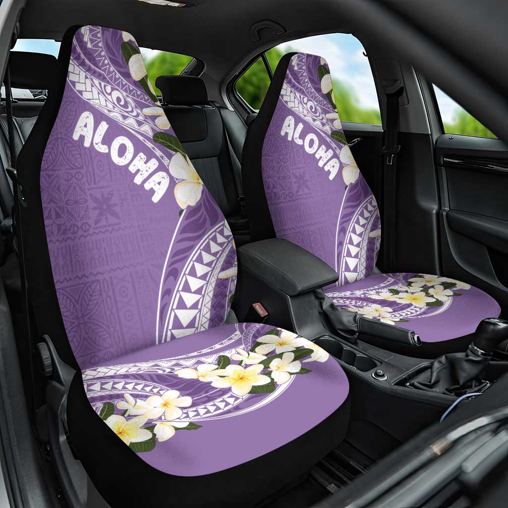 Aloha Hawaii Festive Car Seat Cover Frangipani Lace Classic - Lavender LT7 One Size Lavender - Polynesian Pride