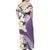 Aloha Hawaii Festive Family Matching Off Shoulder Maxi Dress and Hawaiian Shirt Frangipani Lace Classic - Lavender