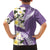 Aloha Hawaii Festive Family Matching Puletasi and Hawaiian Shirt Frangipani Lace Classic - Lavender