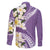 Aloha Hawaii Festive Family Matching Puletasi and Hawaiian Shirt Frangipani Lace Classic - Lavender