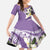 Aloha Hawaii Festive Family Matching Short Sleeve Bodycon Dress and Hawaiian Shirt Frangipani Lace Classic - Lavender