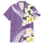 Aloha Hawaii Festive Family Matching Short Sleeve Bodycon Dress and Hawaiian Shirt Frangipani Lace Classic - Lavender