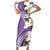 Aloha Hawaii Festive Family Matching Short Sleeve Bodycon Dress and Hawaiian Shirt Frangipani Lace Classic - Lavender