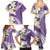 Aloha Hawaii Festive Family Matching Summer Maxi Dress and Hawaiian Shirt Frangipani Lace Classic - Lavender