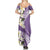 Aloha Hawaii Festive Family Matching Summer Maxi Dress and Hawaiian Shirt Frangipani Lace Classic - Lavender