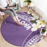 Aloha Hawaii Festive Round Carpet Frangipani Lace Classic - Lavender LT7 - Polynesian Pride