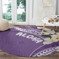 Aloha Hawaii Festive Round Carpet Frangipani Lace Classic - Lavender LT7 - Polynesian Pride