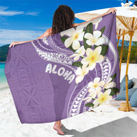Aloha Hawaii Festive Sarong Frangipani Lace Classic - Lavender LT7 One Size 44 x 66 inches Lavender - Polynesian Pride