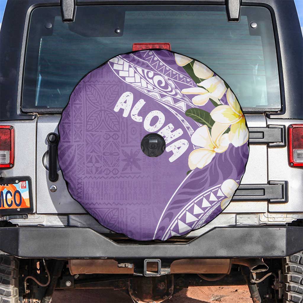 Aloha Hawaii Festive Spare Tire Cover Frangipani Lace Classic - Lavender LT7 Lavender - Polynesian Pride