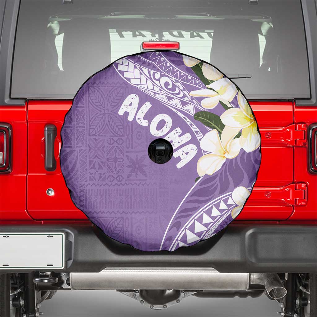 Aloha Hawaii Festive Spare Tire Cover Frangipani Lace Classic - Lavender LT7 - Polynesian Pride