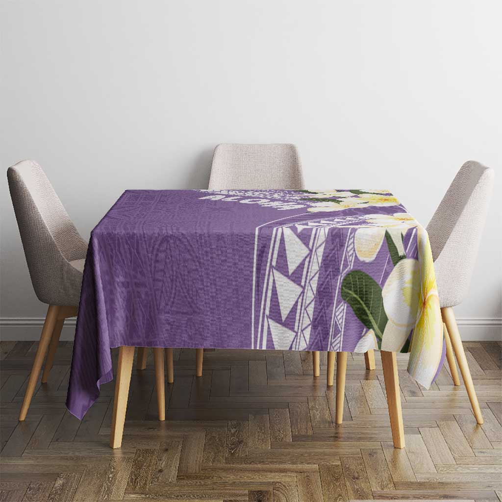Aloha Hawaii Festive Tablecloth Frangipani Lace Classic - Lavender LT7 - Polynesian Pride