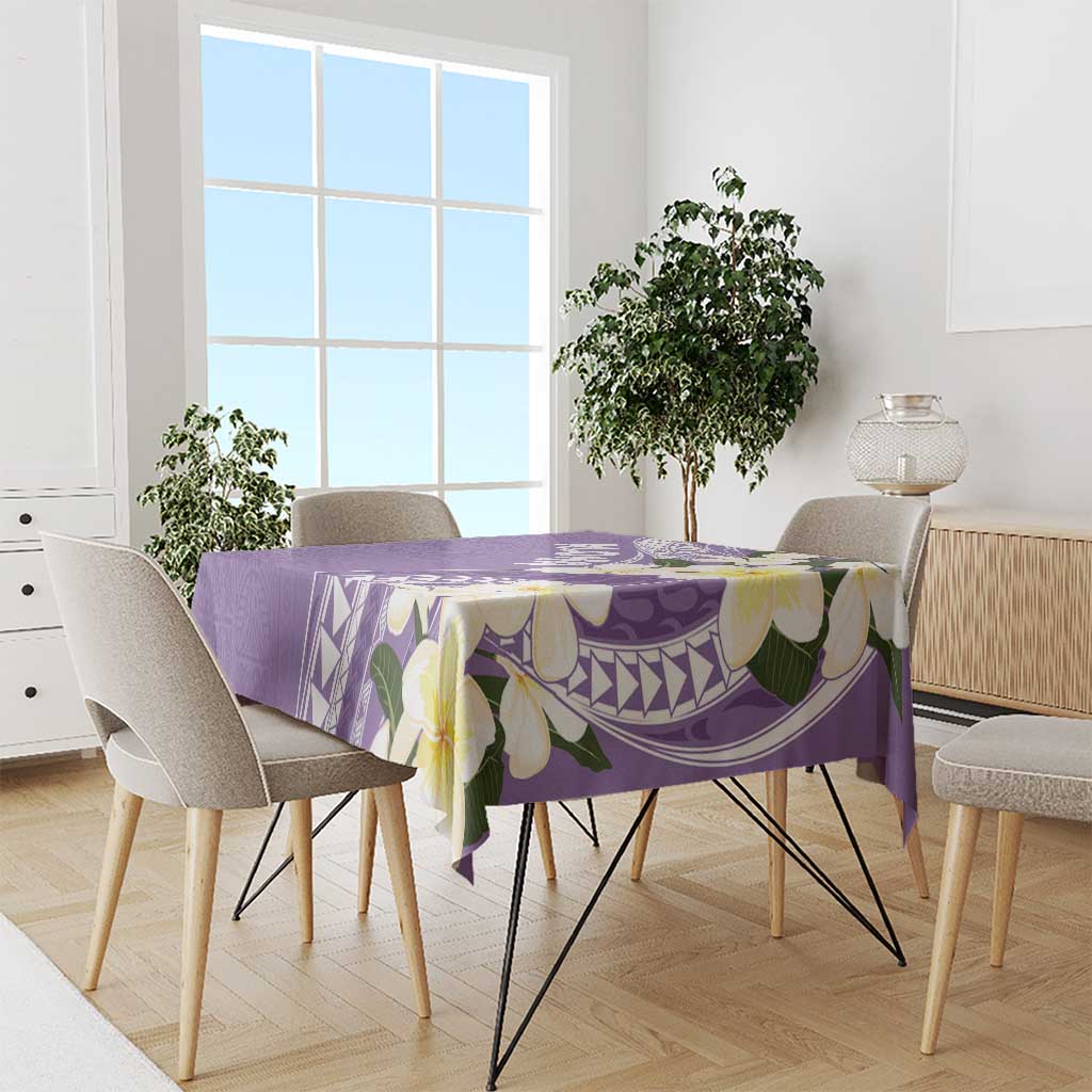 Aloha Hawaii Festive Tablecloth Frangipani Lace Classic - Lavender LT7 - Polynesian Pride