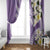 Aloha Hawaii Festive Window Curtain Frangipani Lace Classic - Lavender