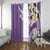 Aloha Hawaii Festive Window Curtain Frangipani Lace Classic - Lavender