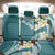 Aloha Hawaii Festive Back Car Seat Cover Frangipani Lace Classic - Teal