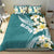 Aloha Hawaii Festive Bedding Set Frangipani Lace Classic - Teal