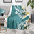 Aloha Hawaii Festive Blanket Frangipani Lace Classic - Teal