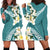 Aloha Hawaii Festive Hoodie Dress Frangipani Lace Classic - Teal