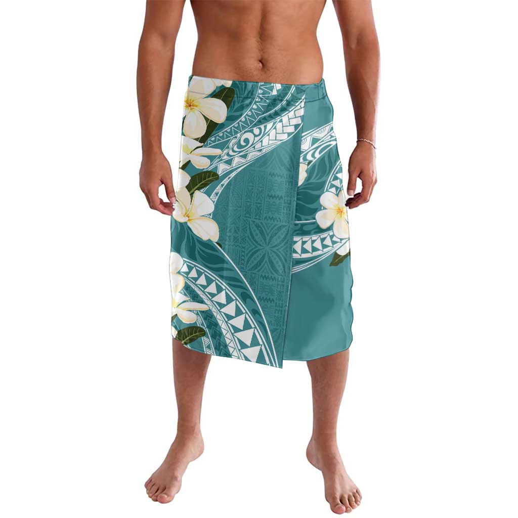 Aloha Hawaii Festive Lavalava Frangipani Lace Classic - Teal LT7 Teal - Polynesian Pride