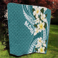 Aloha Hawaii Festive Quilt Frangipani Lace Classic - Teal LT7 - Polynesian Pride