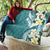 Aloha Hawaii Festive Quilt Frangipani Lace Classic - Teal