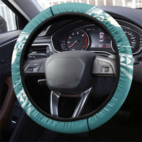 Aloha Hawaii Festive Steering Wheel Cover Frangipani Lace Classic - Teal LT7 - Polynesian Pride
