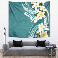 Aloha Hawaii Festive Tapestry Frangipani Lace Classic - Teal LT7 Teal - Polynesian Pride