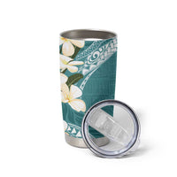 Aloha Hawaii Festive Tumbler Cup Frangipani Lace Classic - Teal LT7 - Polynesian Pride