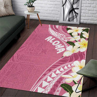 Aloha Hawaii Festive Area Rug Frangipani Lace Classic - Rosy LT7 Pink - Polynesian Pride
