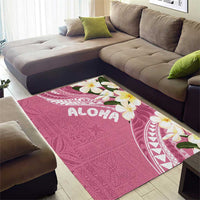 Aloha Hawaii Festive Area Rug Frangipani Lace Classic - Rosy LT7 - Polynesian Pride