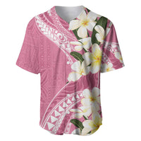 Aloha Hawaii Festive Baseball Jersey Frangipani Lace Classic - Rosy LT7 Pink - Polynesian Pride