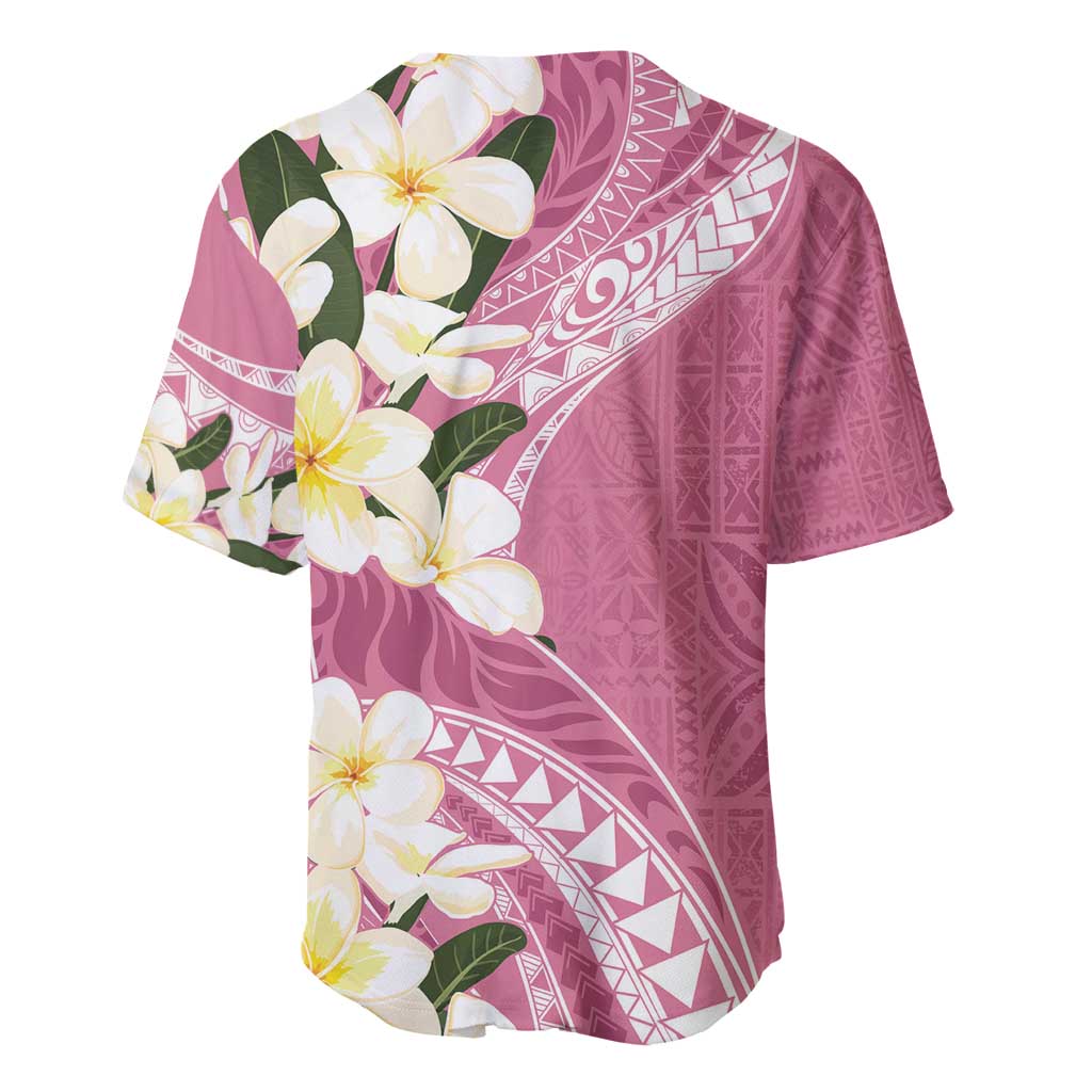 Aloha Hawaii Festive Baseball Jersey Frangipani Lace Classic - Rosy LT7 - Polynesian Pride