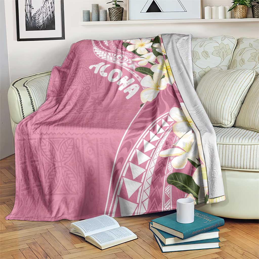 Aloha Hawaii Festive Blanket Frangipani Lace Classic - Rosy LT7 Pink - Polynesian Pride