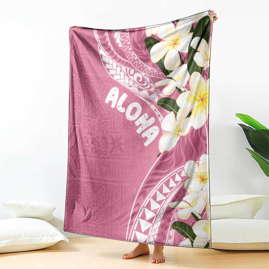 Aloha Hawaii Festive Blanket Frangipani Lace Classic - Rosy LT7 - Polynesian Pride