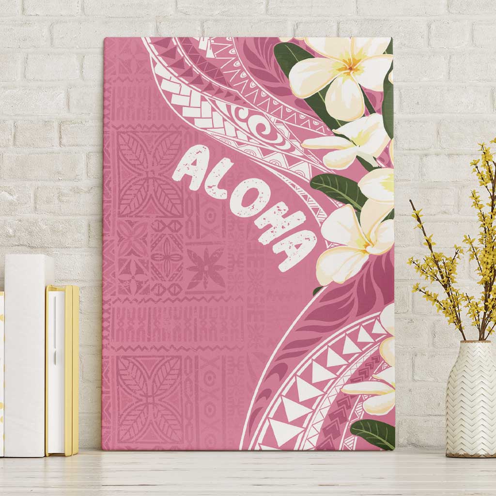 Aloha Hawaii Festive Canvas Wall Art Frangipani Lace Classic - Rosy LT7 Without Frame Pink - Polynesian Pride
