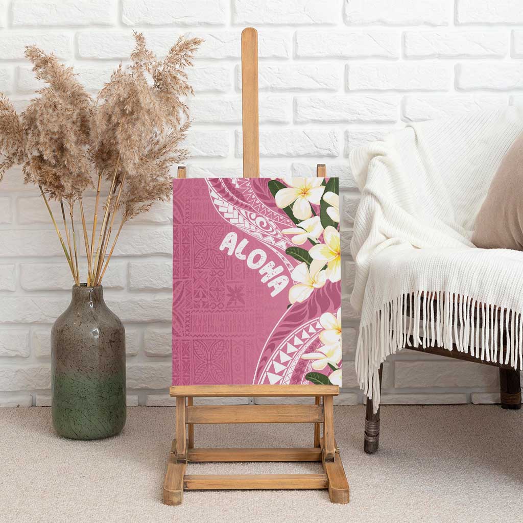 Aloha Hawaii Festive Canvas Wall Art Frangipani Lace Classic - Rosy LT7 - Polynesian Pride