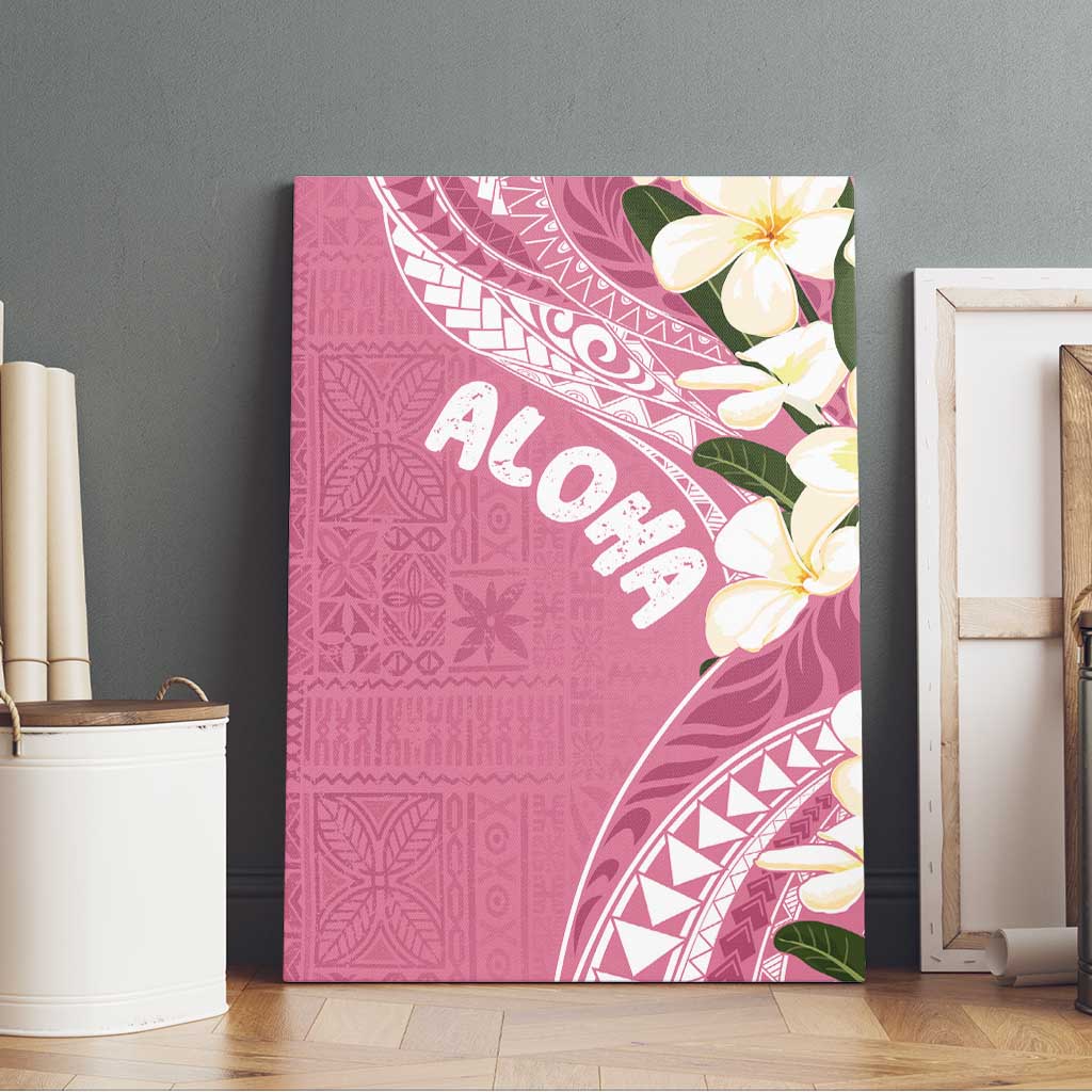 Aloha Hawaii Festive Canvas Wall Art Frangipani Lace Classic - Rosy LT7 - Polynesian Pride
