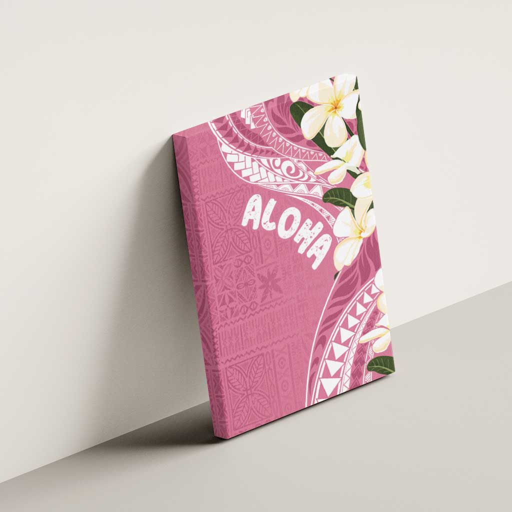Aloha Hawaii Festive Canvas Wall Art Frangipani Lace Classic - Rosy LT7 - Polynesian Pride