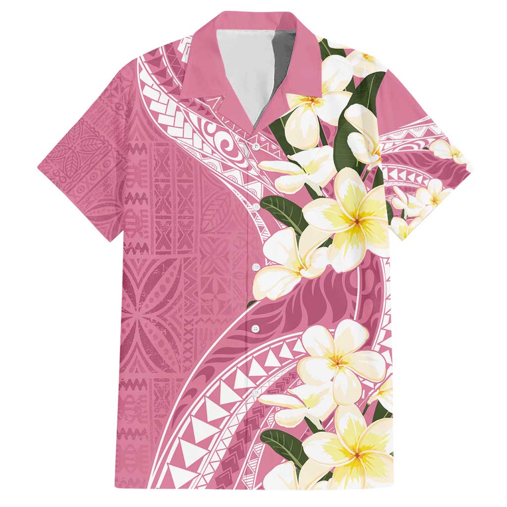 Aloha Hawaii Festive Hawaiian Shirt Frangipani Lace Classic - Rosy LT7 Pink - Polynesian Pride