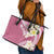 Aloha Hawaii Festive Leather Tote Bag Frangipani Lace Classic - Rosy