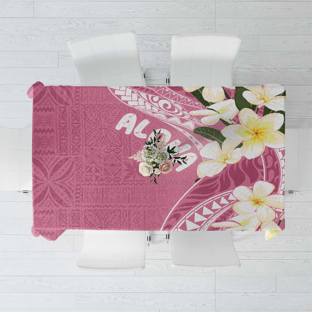 Aloha Hawaii Festive Tablecloth Frangipani Lace Classic - Rosy LT7 Pink - Polynesian Pride