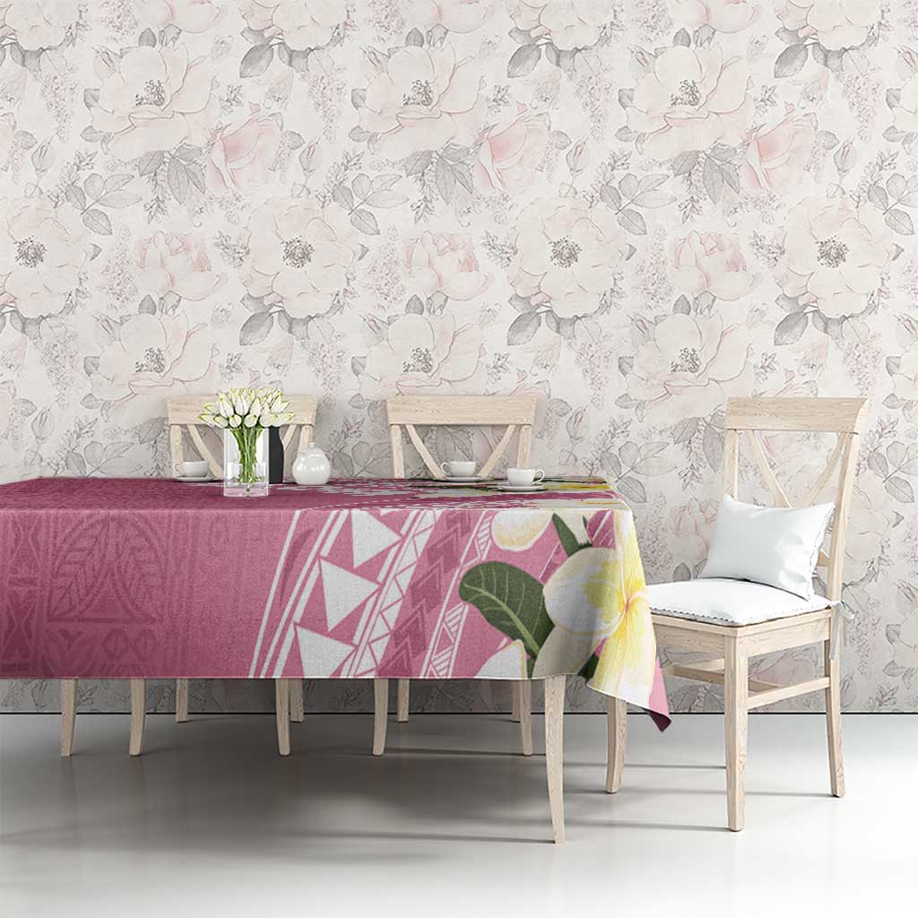 Aloha Hawaii Festive Tablecloth Frangipani Lace Classic - Rosy LT7 - Polynesian Pride